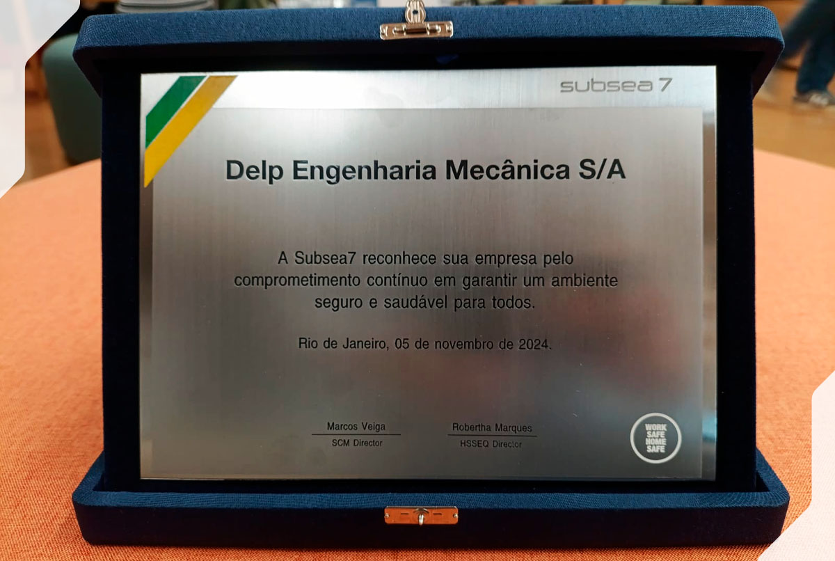 Delp Engenharia é reconhecida por compromisso com a segurança no Supplier Safety Day 2024 da Subsea7